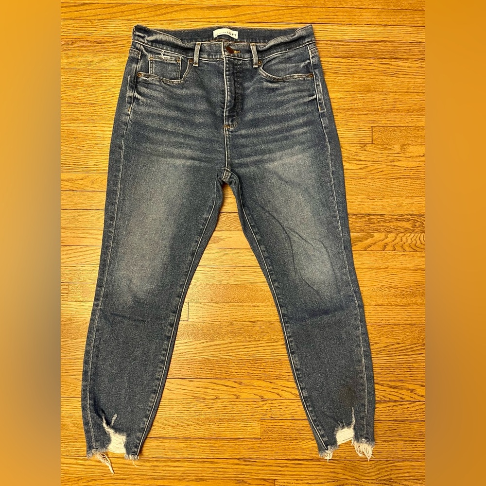 LOFT Distressed Skinny Ankle Jeans, size 10P